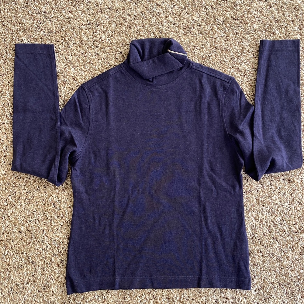 Burberry London merino wool sweater turtleneck purple Women's S